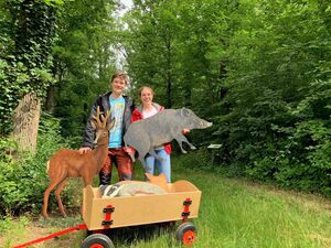 Emma und Alex Tiersilhouetten